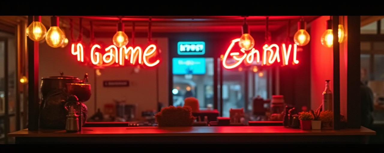 店内の心地よい照明